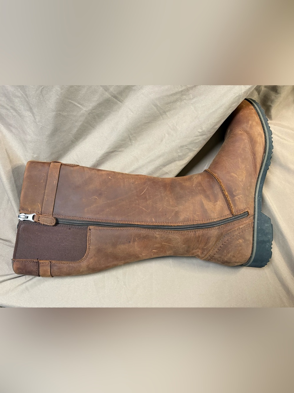 Eddie Bauer Chestnut Leather Tall Pull-On Boots - Picture 9 of 16